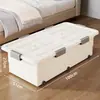 Caixa de Armazenamento Sob a Cama, Caixa de Armazenamento de Colcha de Grande Capacidade, Caixa de Armazenamento para Dormitório com Tampa, Organizador de Roupas Multifuncional Móvel
