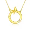Colar feminino de moda com borboleta em formato de círculo multicolorido atacado presente de aniversário KZCN793