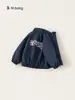Ropa infantil Youbao, chaqueta infantil con cuello alto, top elegante para niño pequeño, ropa informal holgada para niños, abrigo liso para niño