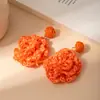 Brincos de Flor de Ráfia Artesanais de Alta Qualidade e Elegantes para Mulheres, Deslumbrantes e Lindos Brincos de Estilo Boêmio para Fotografia de Viagem