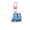 Llavero de Regalo de Navidad Más Vendido Hebilla en Forma de U de Macarrón Colgante de Goma Suave de PVC de Dibujos Animados Accesorios para Bolsas Colgante Pequeño