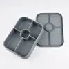Fiambrera de Silicona de Grado Alimenticio Personalizada, Fiambrera Calentable en Microondas, Fiambrera para Oficinistas, Caja Compartimentada para Conservar Fresco, Caja de Aislamiento Térmico