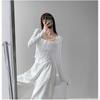 2022 primavera y verano estilo europeo y americano slim fit gran cuello en U top corto slim chic bottoming camisa sexy chica fuera de la clavícula camiseta moda