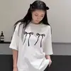 Seda de Leche Estilo Coreano Estampado de Moño Manga Corta Verano Nuevo Holgado y Versátil Estudiante Mujer Top Chic