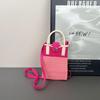 Nova Bolsa para Celular Tricô Listrado Colorido Estilo Étnico Casual Moda Casual Versátil Uso Diário Deslocamento Celular