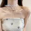 Dulce Fresca Chica Picante Súper Amor Lazo Con Cuentas Moda Collar Cadena Clavícula Nuevo Alto Estilo Personalidad Cadena de Collar Tendencia Nuevo