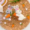 Estación Independiente de Comercio Exterior Transfronteriza Conejo de Pascua Tejido a Crochet Hecho a Mano Puro Muñeco de Lana Adornos al por Mayor