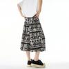 Verão 2025 Novo Cruzamento Masculino Estilo Chinês Casual Calça de Praia Retro Tamanho Grande Moda Estampada Calça Capri Masculina