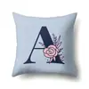Funda de almohada de poliéster cojín de sofá simple funda de almohada con 26 letras inglesas impresas cojín lumbar de coche QTB48