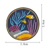 Patches Bordados de Peixes Ornamentais com Desenhos de Algas Marinhas, Patches Coloridos de Vida Marinha para Costurar ou Passar Ferro, Patches com Adesivo Termofusível para Roupas e Chapéus