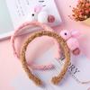 Corea del Sur diadema dulce para todo tipo de ocasión horquilla de felpa para mujer tocado chica celebridad de Internet fresco lindo diadema tocado de conejito