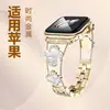 Adecuado para Apple Watch Apple Watch 10/9/8/7 Generación Universal Metal Diamante Trébol de Cuatro Hojas Correa de Metal