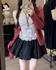 Falda abullonada juvenil estilo coreano para mujer, nueva falda tulipán de cintura alta adelgazante para el verano 2025 con shorts anti-exposición