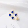Chapado con Tachuelas de Diamante Piedra de Estrella Colorida Piedra de la Suerte Joyería de Piedra de Nacimiento Accesorios Colgante de Collar DIY Pendientes