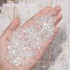 Nail art Aurora AB cor pequena broca redonda 500 fundo plano micro broca Super Flash diy unha ornamento de vidro strass broca completa
