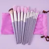 Conjunto de Pincéis de Maquiagem Cor Chá com Leite com 13 Peças, Conjunto Completo de Pincel para Pó Solto, Pincel para Sombra, Cerdas Macias de Secagem Rápida, Amigo para Iniciantes para Fixar Maquiagem