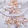 Perlas de agua dulce naturales sueltas mini pétalos 5-7 mm cuentas perforadas Barrocas material DIY joyería para uñas