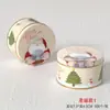 Nueva Caja de Lata de Regalo de Navidad 7.5 Redonda Patrón de Dibujos Animados Empaque de Dulces Navideños Caja de Lata Venta al por Mayor