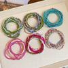 Pulsera colorida de cuentas multicapa apiladas, ligera, de lujo, de alta gama, elegante, de estilo étnico, de moda, joyería