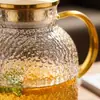 Jarra de Vidrio de Borosilicato Alto para Agua Fría, Resistente a Altas Temperaturas, Gran Capacidad, Jarra para Cold Brew, Jarra Minimalista Moderna para Té de Flores, Personalizable