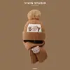 Chapéu Gorro Quente de Outono e Inverno para Bebês Meninas Chapéu de Lã Chapéu de Tricô Cachecol Masculino Proteção de Orelha Espessada Chapéu Infantil Tudo-em-Um