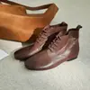 LanGuiVovó Tasha Botas Martin Estilo Britânico Retrô Femininas Couro Genuíno Salto Bloco Cor Pesada Esfregada à Mão Botas Curtas
