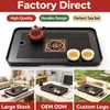 Bandeja de Chá de Melamina Atacado, Pequena Bandeja Drenante, Mesa de Chá Pequena Doméstica com Drenagem, Bandeja de Secagem Natural para Uma Pessoa, Bandeja de Chá com Armazenamento de Água