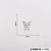 Joyería para Uñas con Forma de Lazo Plateado y Circonita Cadena de Diamantes Súper Brillante Tridimensional Amor Luz Lujo Decoración de Uñas Venta al por Mayor