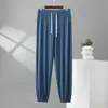 Pantalones casuales holgados de verano ligeros para hombre, pantalones casuales elásticos de talla grande, nuevos pantalones tipo linterna de modal para primavera y otoño