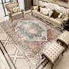 Alfombra de sala de estar imitación cachemir persa vintage transfronteriza, antideslizante, resistente a la suciedad, fácil de mantener, alfombra para sofá, suave y amigable con la piel, alfombra de mesita de noche