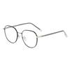 H5269 Súper Transparentes Internet Rojo Metal Retro Lisos Poligonales Dorados Gafas Se Pueden Equipar con Montura para Gafas Miopes