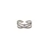 Anillo Abierto de Cruz para Dedo Índice Ajustable para Mujer Ins Tendencia Elegante Estilo Frío Popular Diseño de Moda Anillo Sencillo