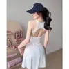 Vestido Deportivo de Verano para Mujer con Almohadillas en el Pecho para Prevenir la Exposición Falda de Tenis Bádminton Golf Vestido Chaleco para Correr
