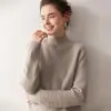 Suéter de Cachemira con Borde Enrollado y Cuello Medio Alto para Mujer Tejido Jacquard de Onda de Agua Engrosado Suéter Básico Otoño e Invierno Estilo de Lujo Suelto Accesible