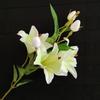 Suministro de fabricantes lirio de perfume de flor artificial lirio de 6 cabezas planta de lirio artificial individual flor decorativa de boda
