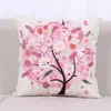 Almohada de lino Suministro Chongyi Almohada de lino Sin relleno Árbol de la vida Imagen Impresión digital Decoración de lino Venta al por mayor