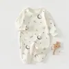 Mameluco de Bebé 100% Algodón Sin Costuras Primavera y Otoño Ropa de Salida de Manga Larga para Bebé Ropa para Recién Nacido Categoría a para Bebés de Anyang