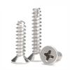 Acero Inoxidable 304 Kt Tornillo de Cola para Fresado M3M4M5 Cabeza Avellanada Cruz Cola Plana Cola de Corte Tornillo Autorroscante Antiaflojamiento