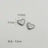 Superficie Lisa Pequeño Corazón de Melocotón Suministros de Fábrica Nuevo Corazón de Melocotón con Forma de Corazón DIY Material de Acero Inoxidable Accesorios Colgantes Pendientes Collares