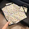 Pañuelo de Seda 70 Cuadrado Moda Coreana de Alta Gama Versátil Profesional Seda Sintética Pequeño Pañuelo de Cuello Estampado Retro Pañuelo de Seda para Mujer