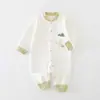Macacão de Bebê Recém-Nascido Algodão Puro Sem Costura Macacão de Engatinhar Roupa de Bebê para Todas as Estações Roupa de Bebê Anyang Algodão Antibacteriano 7A