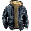 Chaqueta de Invierno de Algodón con Bolsillos, Forro Amarillo, Impresión Digital 3D, Varios Diseños, Estilo Nicho para Hombre, Transfronteriza Europea y Americana