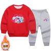 Conjunto de Suéter de Veludo Infantil Little Pony 2022 Outono e Inverno Novo Estilo Tops e Calças Conjunto de Duas Peças para Meninos e Meninas