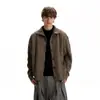 Suéter de botones estilo granero retro americano de fábrica, unisex, con un corte relajado y holgado
