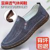 Zapatos de Trabajo Cómodos para las Cuatro Estaciones Viejo Pekín para Conducir, Zapatos Casuales Transpirables sin Cordones Resistentes al Desgaste para Hombres Mayores y Papá