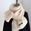 Nuevo bufanda de punto para mujer, cálida y resistente al frío para exteriores de otoño e invierno, bufanda de moda con bloques de colores lindos