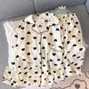 25 Novos Pijamas Doces Finos de Algodão Nuvem Tendência Primavera e Outono Conjunto de Duas Peças Calça Longa Manga Longa
