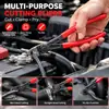 Cortador de Terminal de Bateria Automotiva Serrilhado 8 Polegadas Vermelho Preto Alta Dureza Em Estoque Envio Rápido Cabeça Curva Cabeça Reta Grampo de Tubo Pé de Cabra