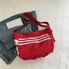 Bolsa de Gran Capacidad para Mujer, Bolso de Hombro con Bloques de Color Rayados Estilo Japonés, Ligero y Moderno para Viajes, Bolso Tote Cruzado Versátil
