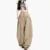 Pantalones Casuales de Pierna Ancha Fluidos de Cintura Alta Hasta el Suelo para Mujer, Versátiles de Primavera y Otoño, Cintura Alta, Adelgazantes, Rectos, Sueltos, Adelgazantes, Globo